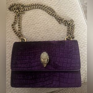 Kurt Geiger Velvet purple crossbody